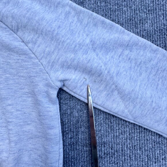 Under Armour Hooded Sweatshirt Youth Girl Size 5 Heathered Gray - Picture 4 of 11